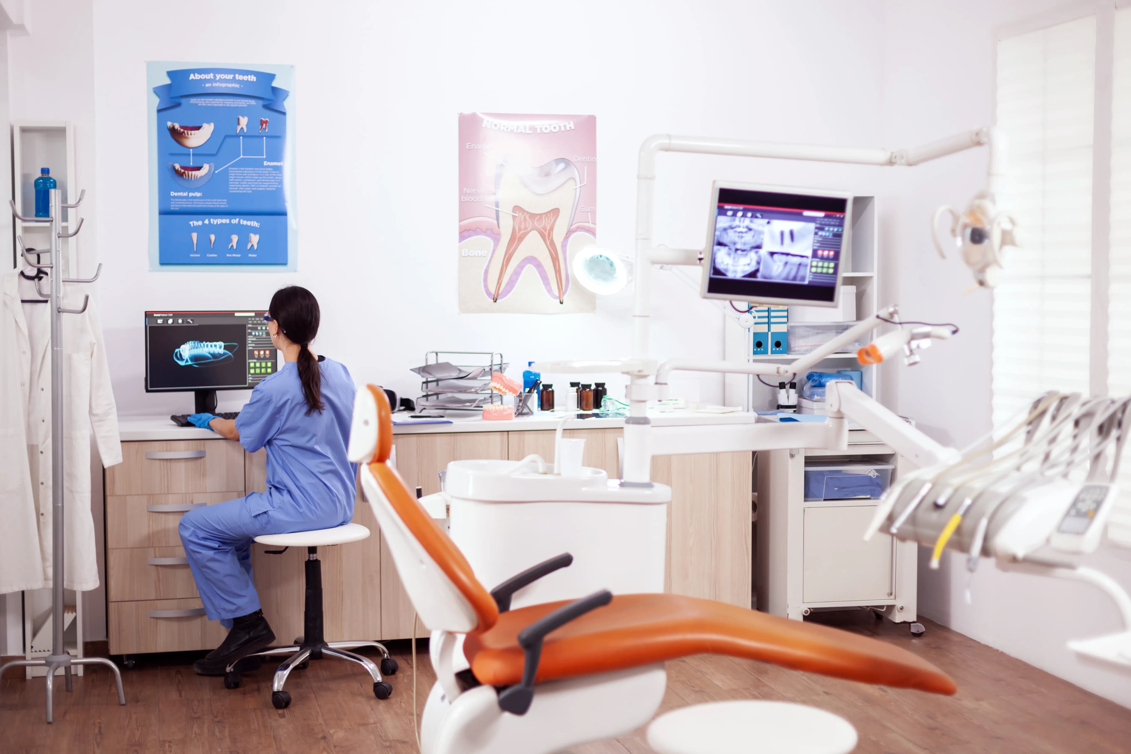 Interior of a modern and clean SmileBright Dental Clinic